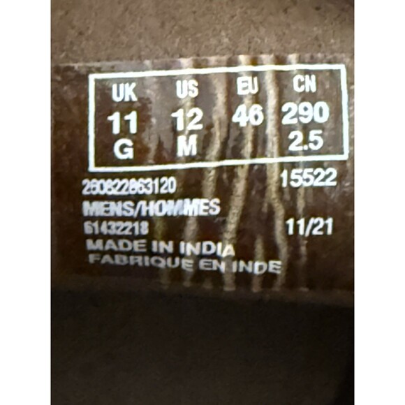 Clarks 15522 Brown Distressed Leather Chukka Boots Men's US 12 - Picture 8 of 9